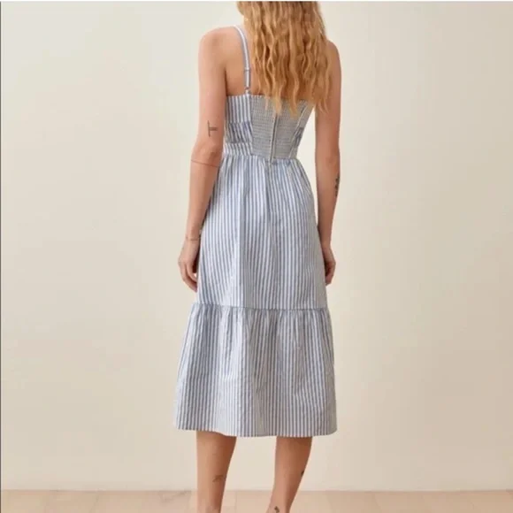 Reformation Lauretta Dress Monday Stripe - Picture 2 of 8